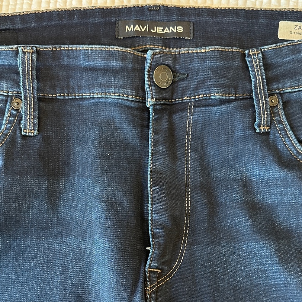 Mavi Men's Blue Jeans Deep Indigo Zach Straight Leg 36/30 - Picture 9 of 11